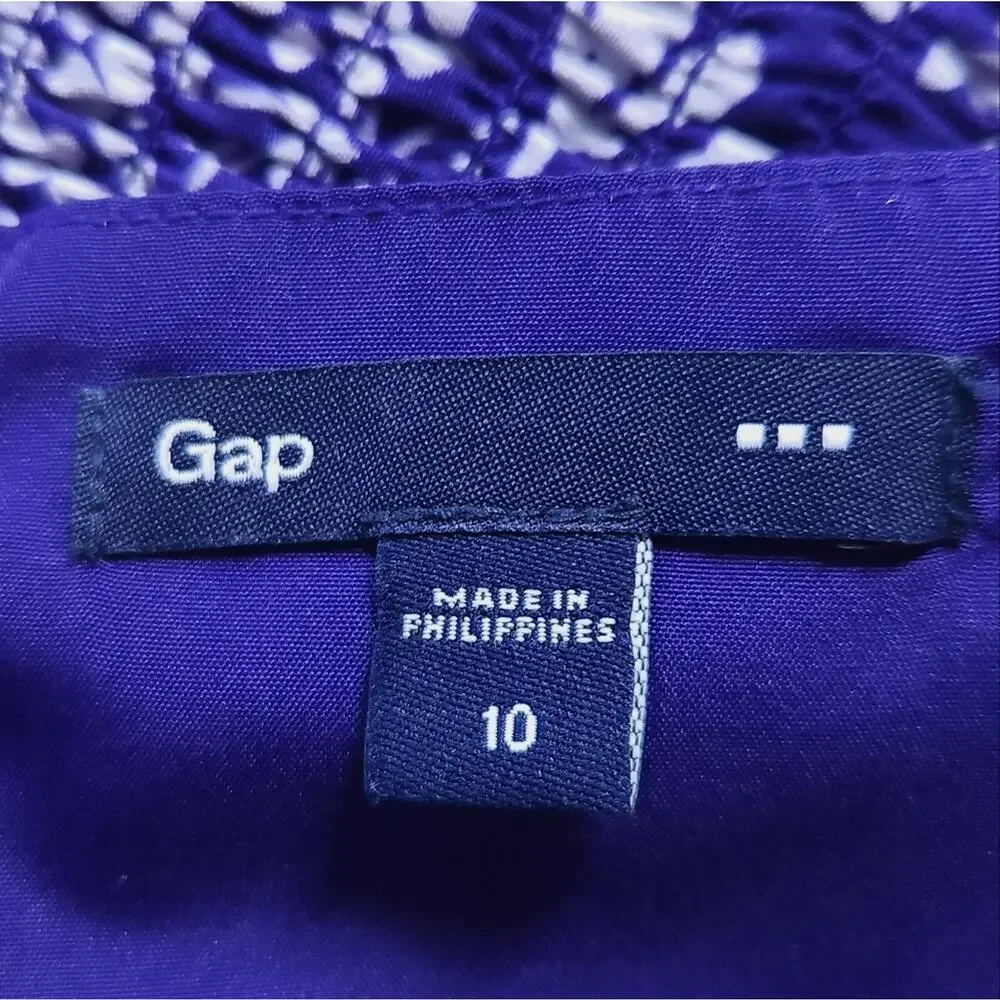 Gap Girls Summer Dress Size 10 Purple Floral, Sleeveless Dress, Zip Up Back